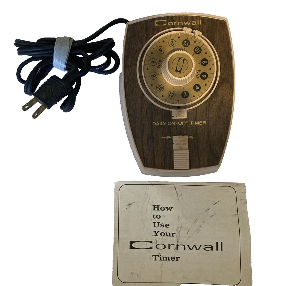 Vintage Cornwall Model 3004 Electric Wall Timer On/Off Wall Mount Tested Works
